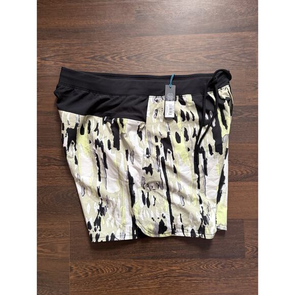 Stance Flux Performance Liner 2-in-1 Shorts Men Size XL 5" Abstract Green $85 - Picture 1 of 9